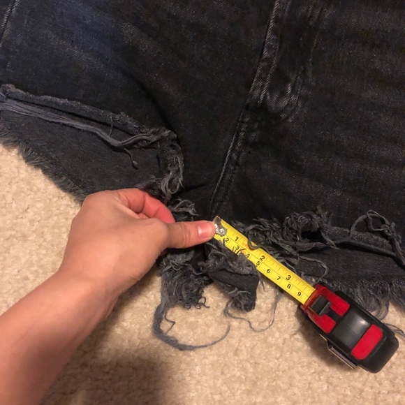 Zara Black Denim Shorts Size 4 - EUC - Picture 8 of 11